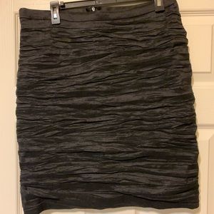 Women’s black stretchy crinkle material skirt